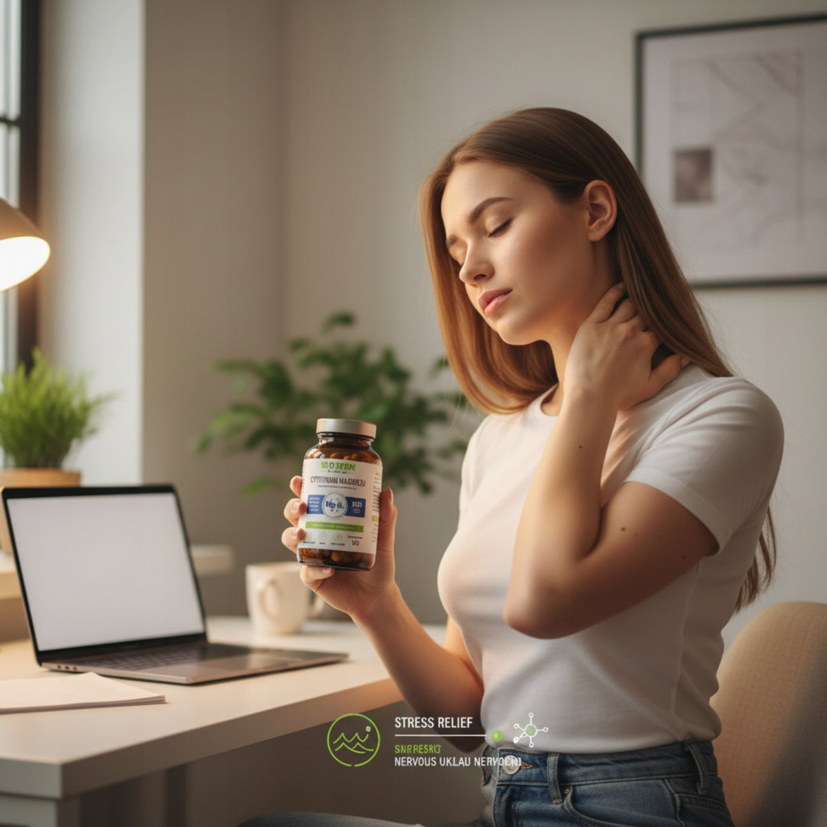Cytrynian Magnezu BIOWEN 830mg z B6 100 kap MAGNEZ Mięśnie SKURCZE Stres