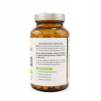 MAŚLAN SODU Biowen Forte 580 mg 100 kapsułek Dojelitowe Kwas Masłowy Jelita