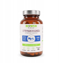 Cytrynian Magnezu BIOWEN 830mg z B6 100 kap MAGNEZ Mięśnie SKURCZE Stres
