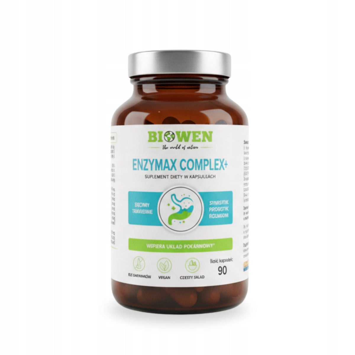 BIOWEN EnzyMax Complex ENZYMY Trawienne 90 kap TRAWIENIE Papaina Bromelaina