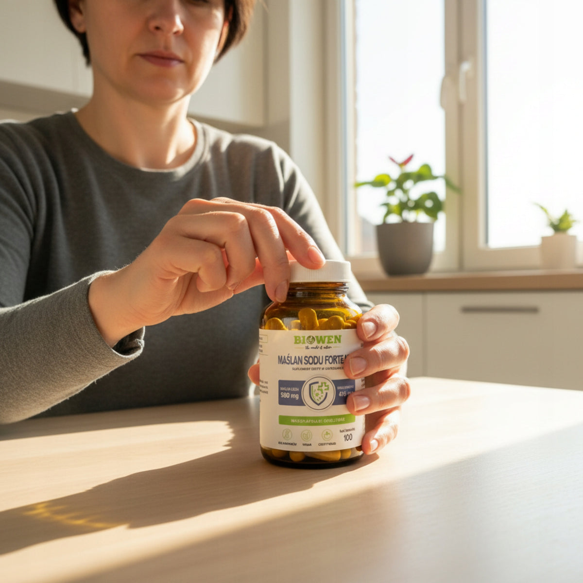 MAŚLAN SODU Biowen Forte 580 mg 100 kapsułek Dojelitowe Kwas Masłowy Jelita