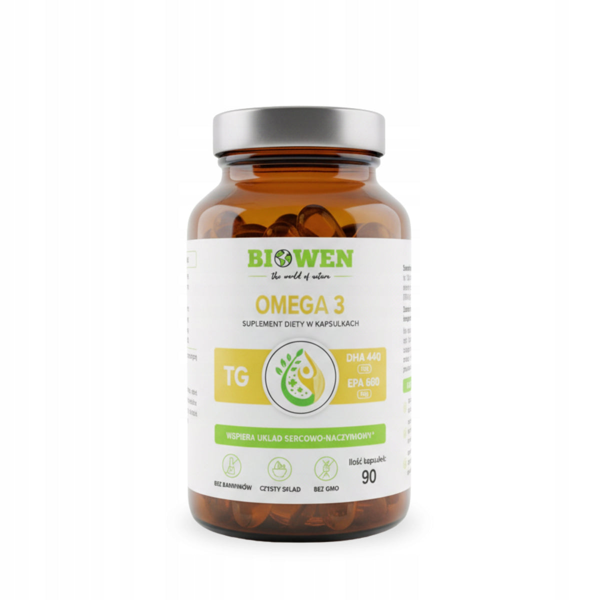 Omega 3 BIOWEN Kwasy Omega 3 EPA 440 DHA 660 SERCE MÓZG WZROK 90 kapsułek